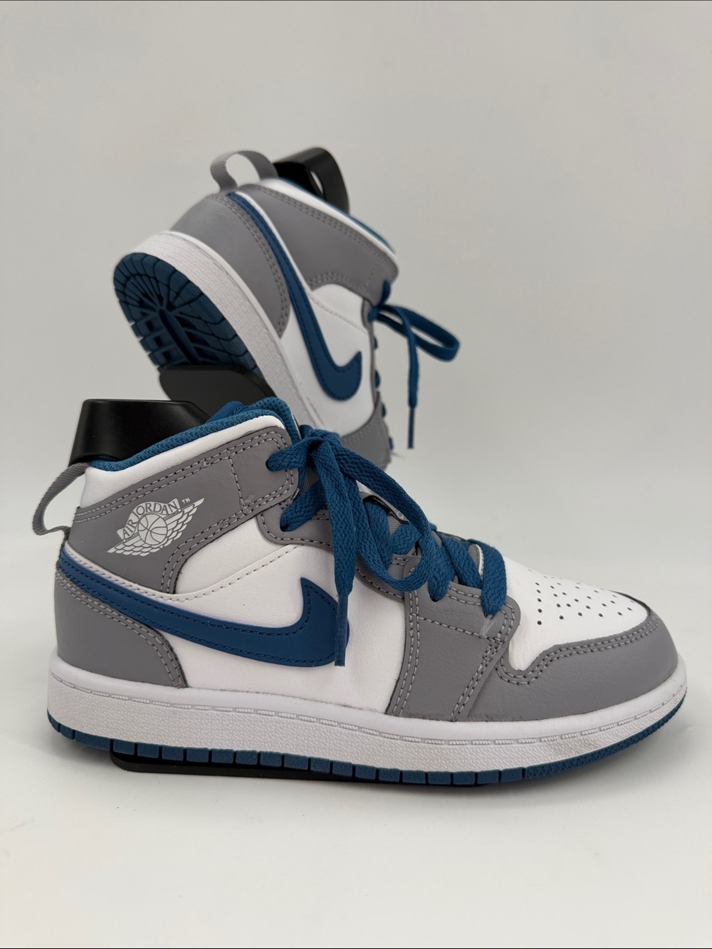 Air Jordan 1 Mid PS "Cement True Blue" (Style Code: DQ8424-014) Size 13.5 C - Picture 5 of 16